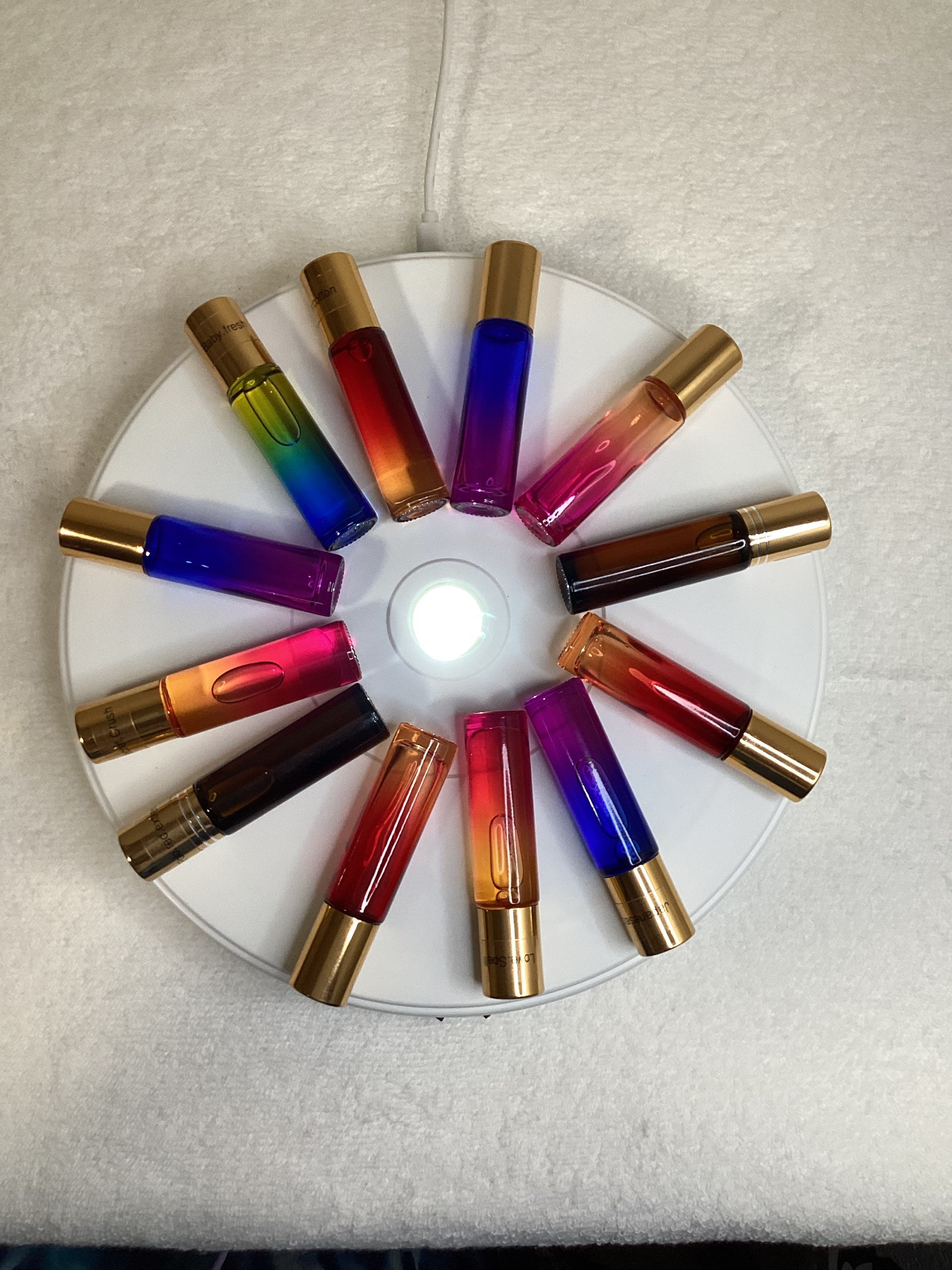 My peach-plant-based fragrance body oil. 10 ml