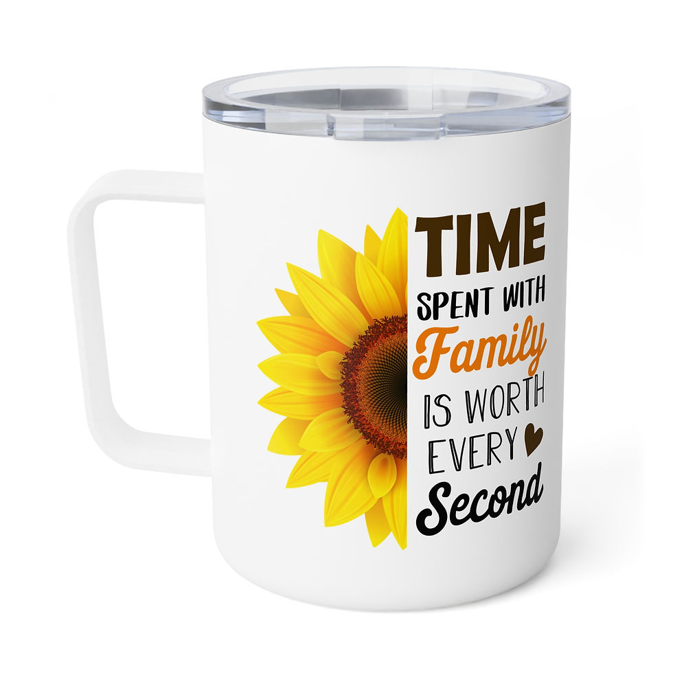Miniature : Sunflower Time Spent Insulated Coffee Mug, 10oz 