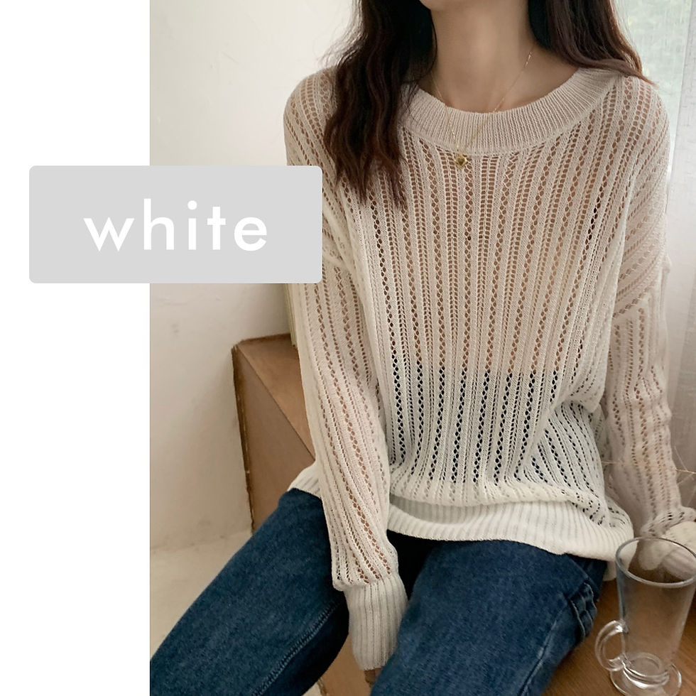 サムネイル： 透かし編みニットセーター