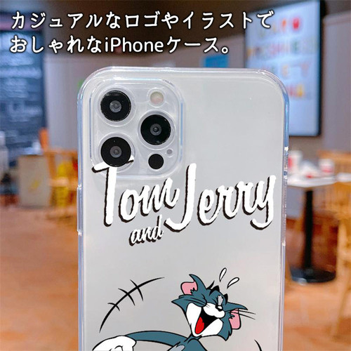 スマホケース トムとジェリー 透明 iPhone12 12mini 12pro max