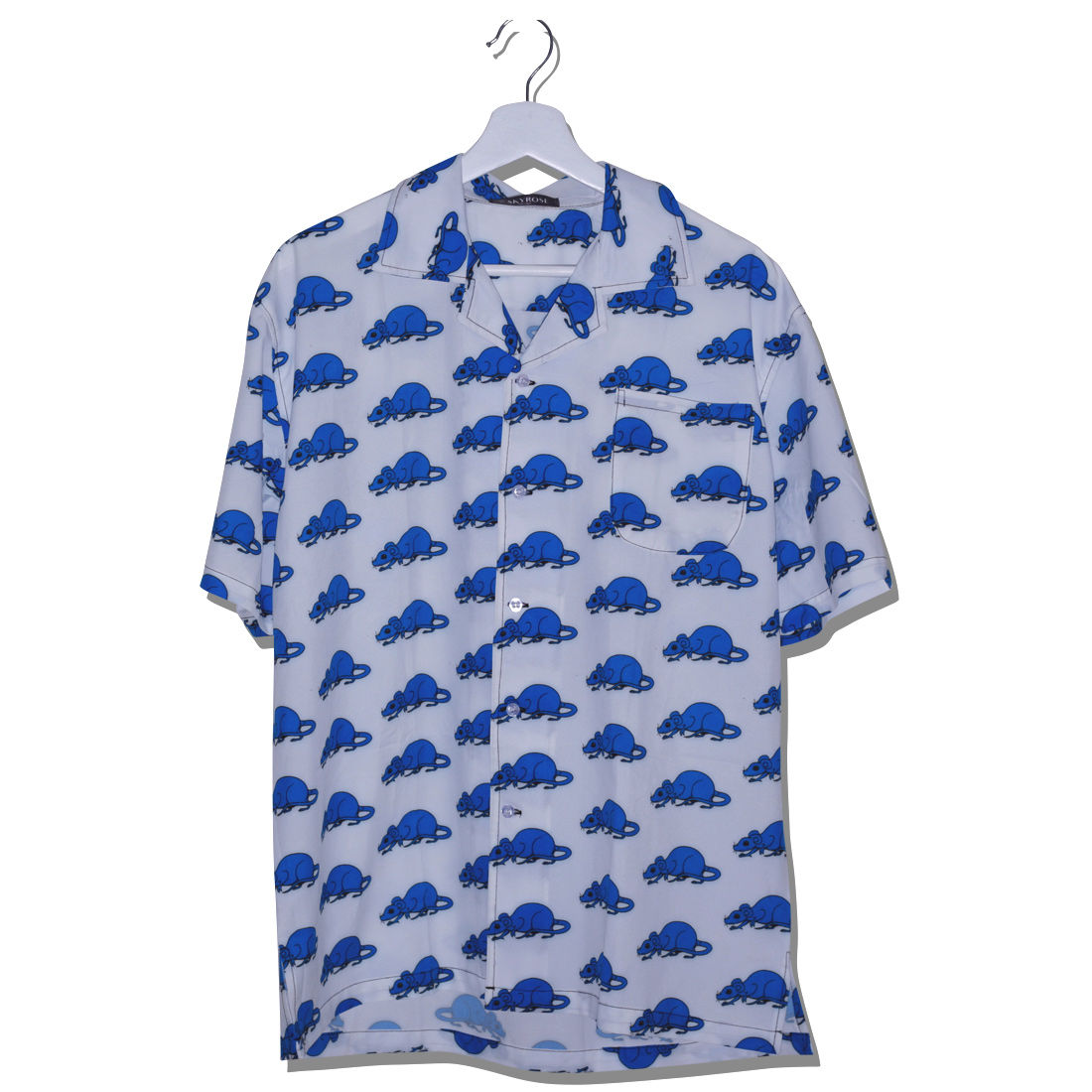 スカイローズ青ネズミシャツ