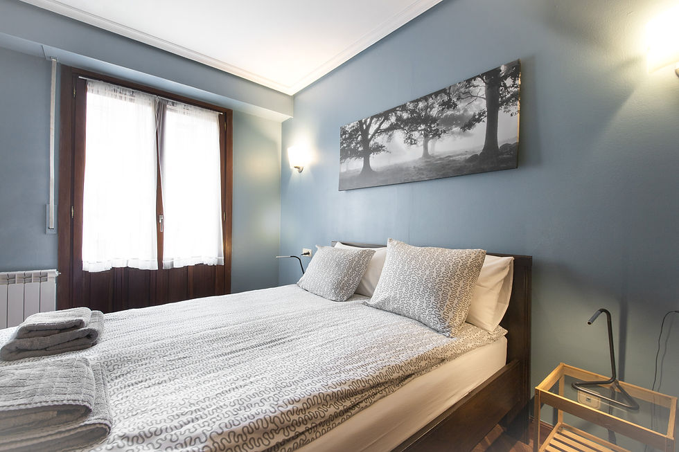 Twin beds bedroom in short term worker accommodation Spain
