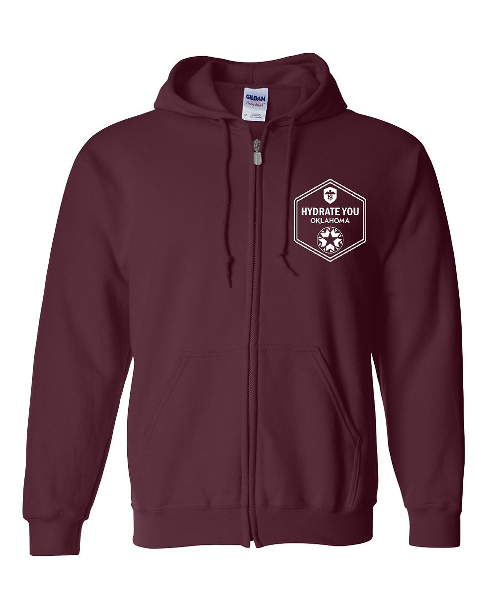 Thumbnail: Gildan Full-Zip Hooded Sweatshirt- Hydrate You OK