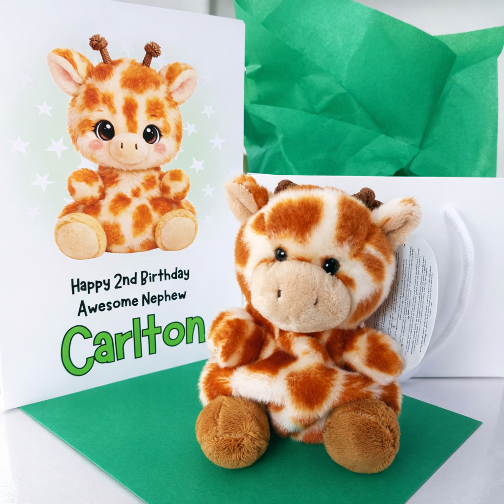 Palm Pals Safara Giraffe Soft Toy Gift Set