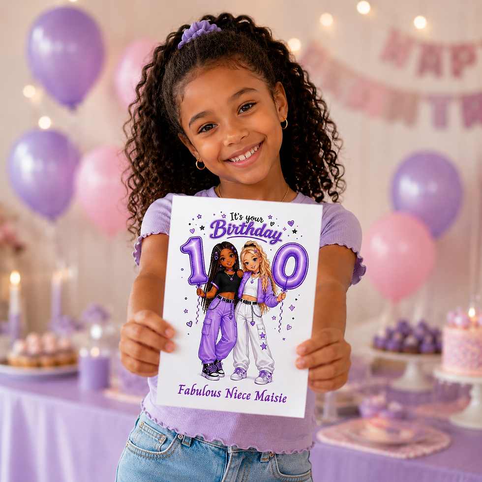 Thumbnail: K-Pop Girl 10th Birthday Card