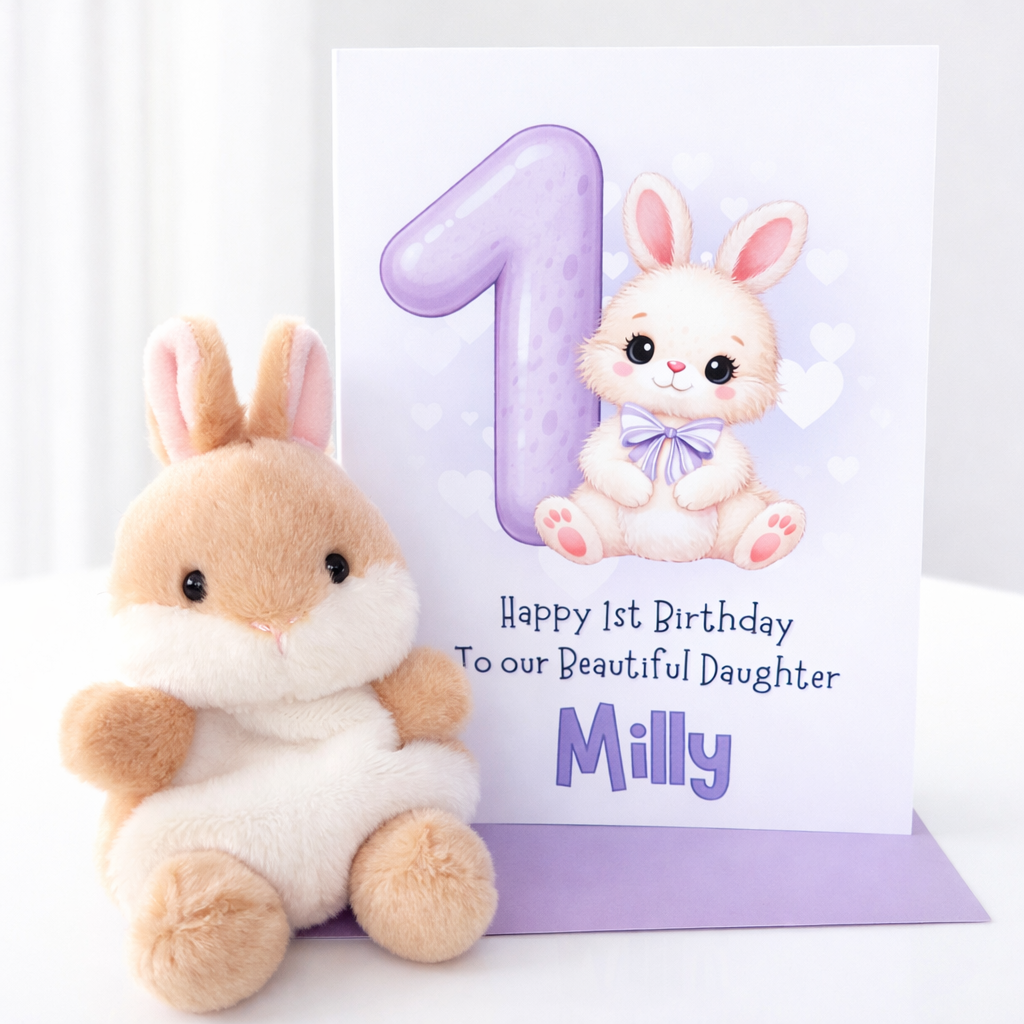 1st Birthday Card Girl