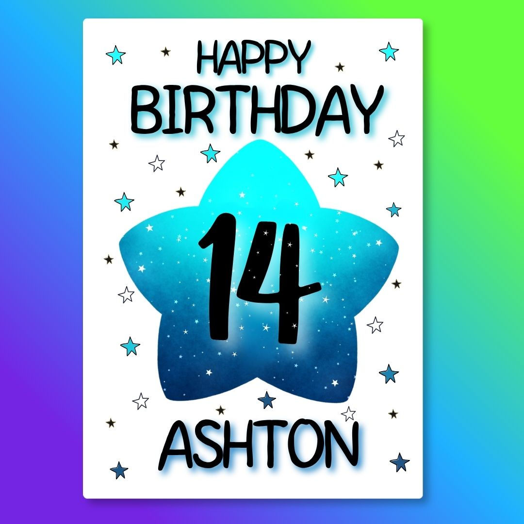 Stars Personalised Birthday Card