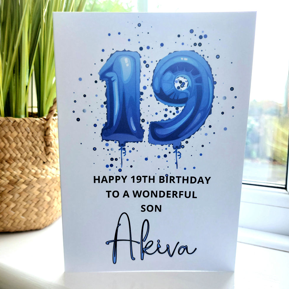 Thumbnail: Blue Foil Balloons Birthday Card