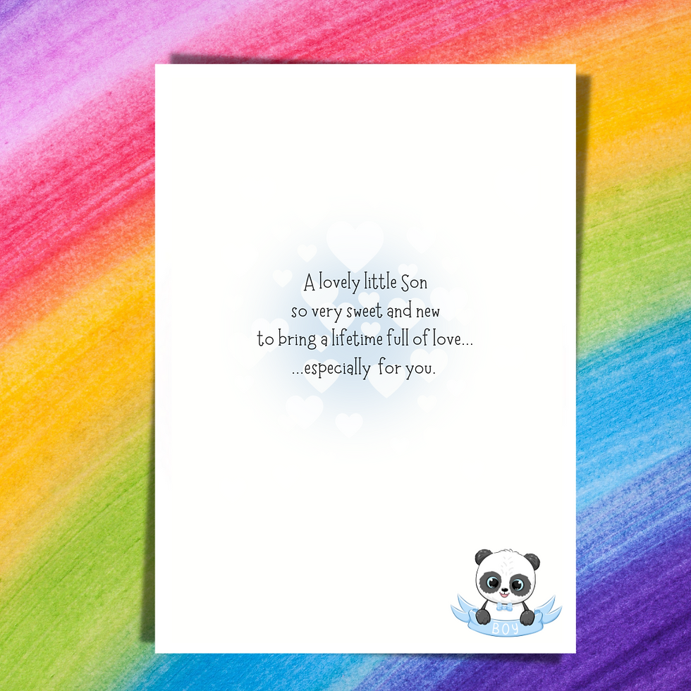 Thumbnail: New Baby Card - Blue Panda