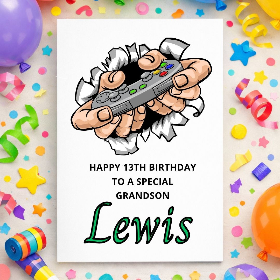 Gamer Personalised Birthday Card
