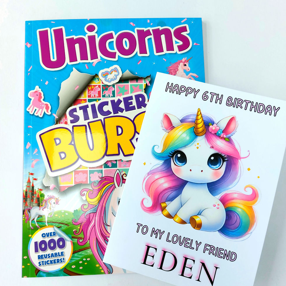 Thumbnail: Rainbow Unicorn Personalised Card
