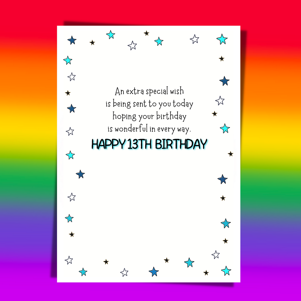 Thumbnail: Stars Personalised Birthday Card