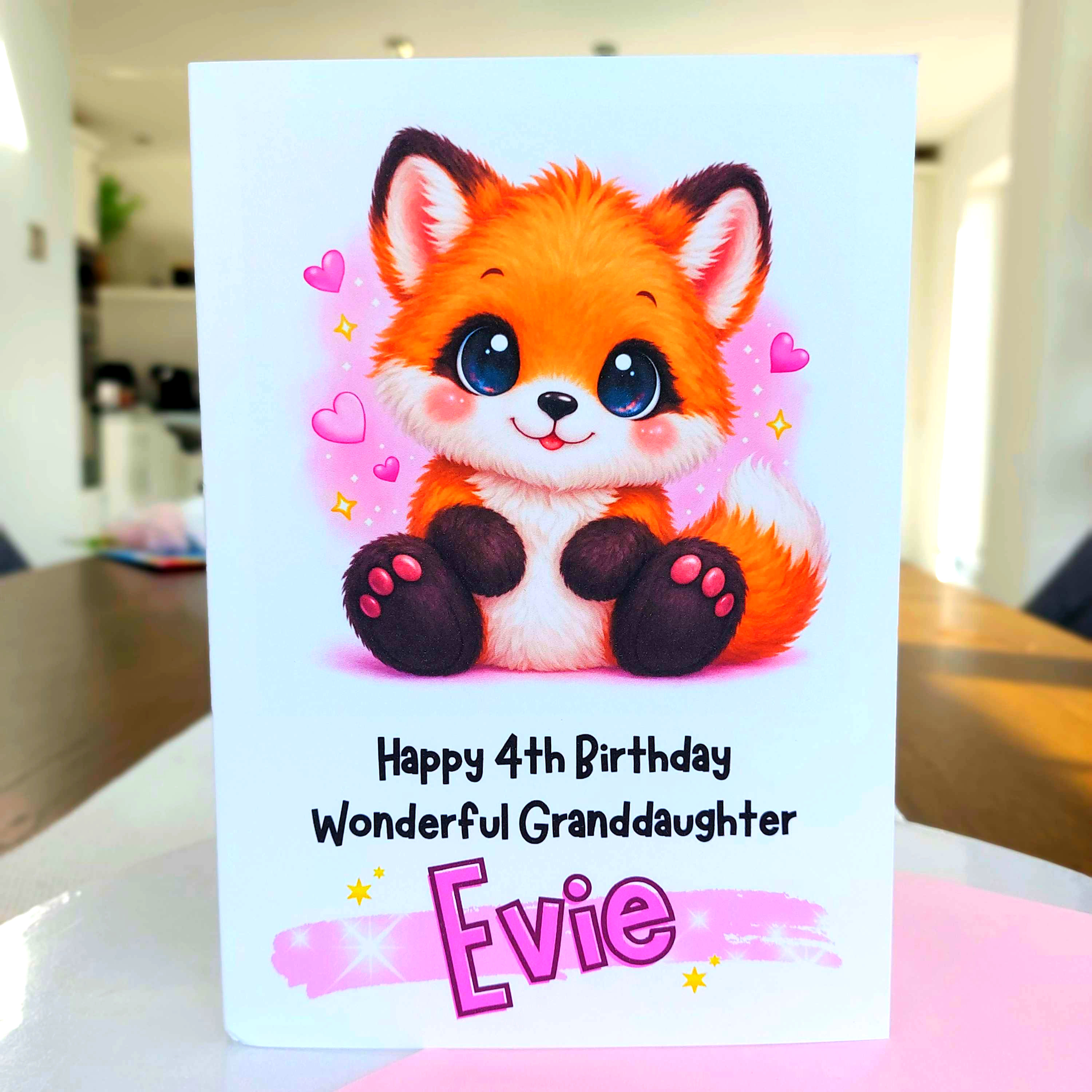 Cute Fox Personalised Birthday Card