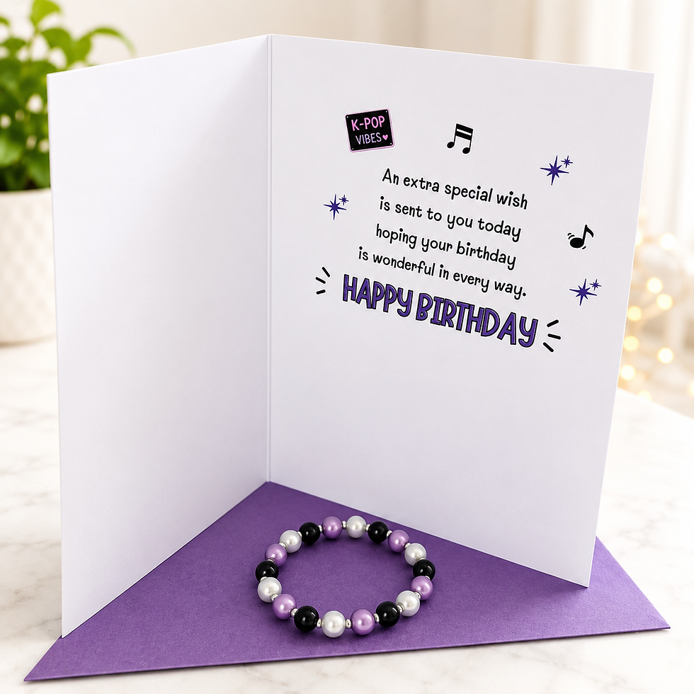 Thumbnail: K-Pop Girl 9th Birthday Card