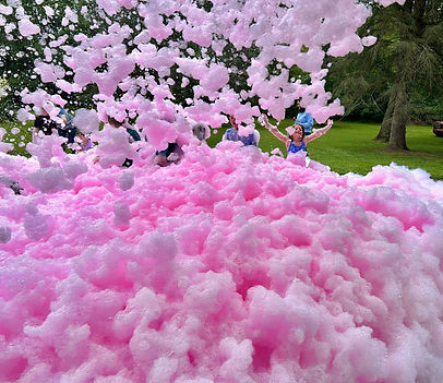 mountain of pink foam