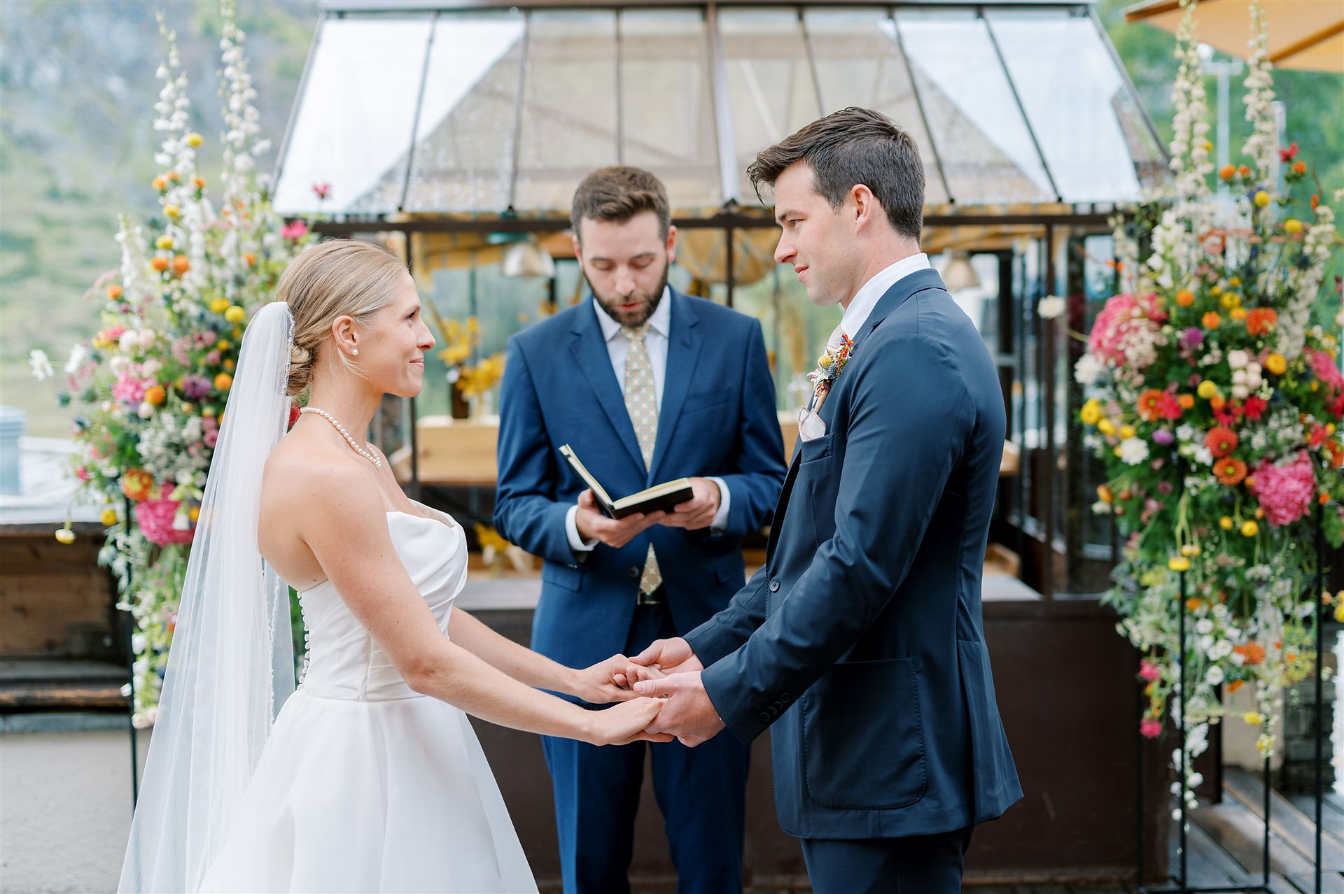 Zermatt destination wedding outdoor ceremony