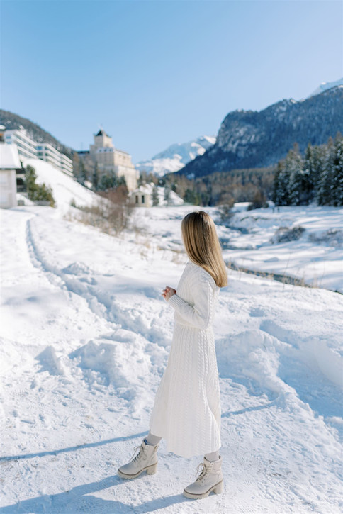 post wedding couple photoshoot in Engadin at Grand Kronenhof Pontresina