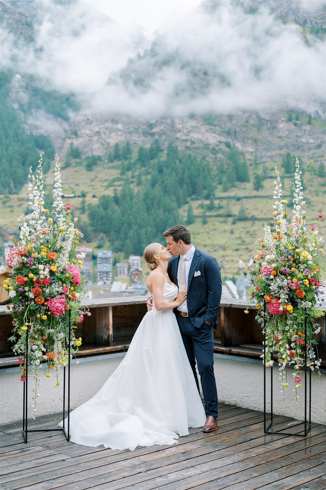 Zermatt destination wedding outdoor ceremony