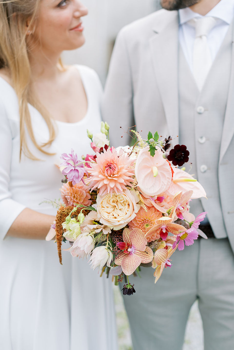 Kurhaus Bergün wedding photography bride and groom