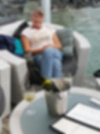 Celebrating a successful passage with a nice, crisp bottle of chilled NZ white