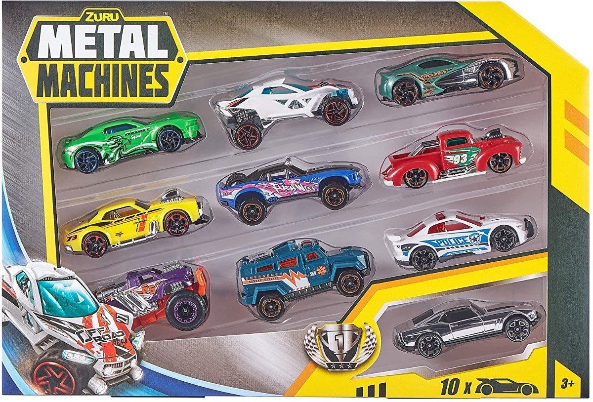 Set De 10 Carros Coleccionables Metal Machine De Zuru