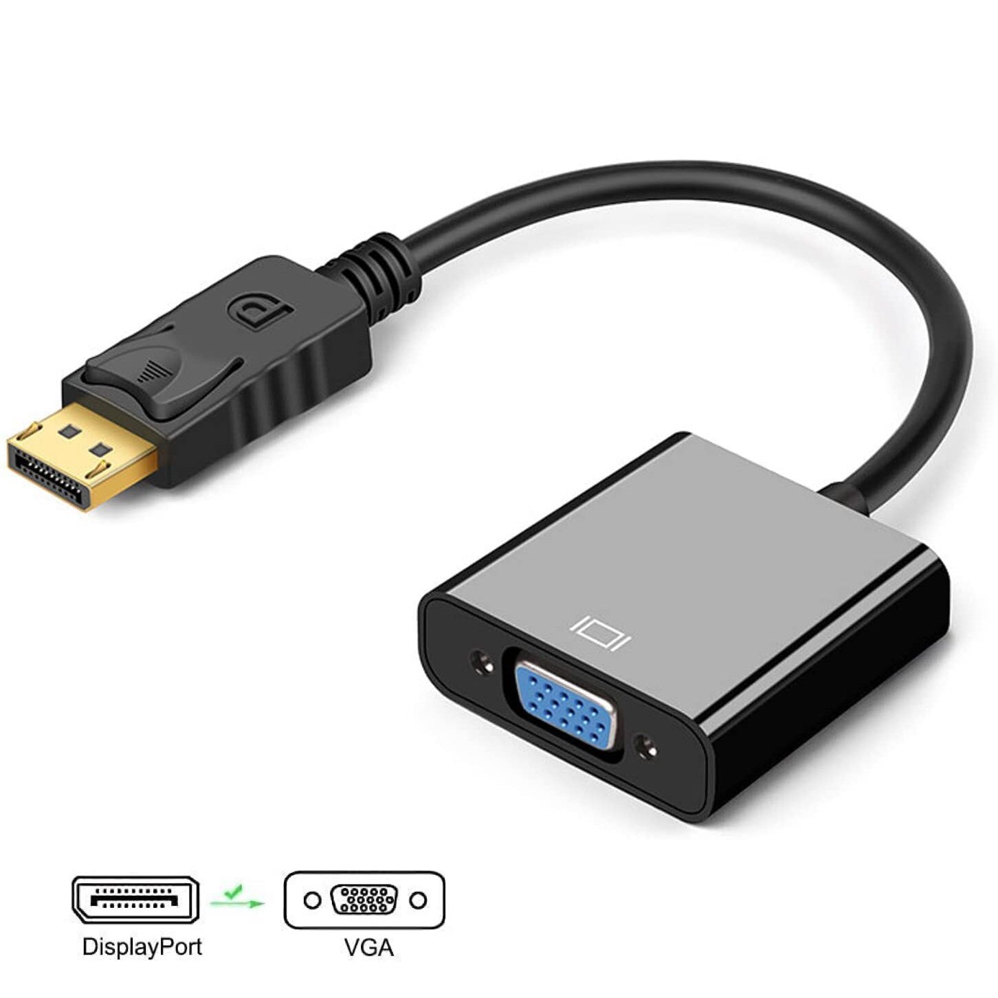Cable Adaptador Displayport Macho A Vga Hembra 1080p