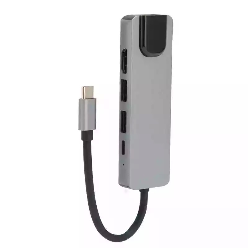 Adaptador Hub Tipo C 5 En 1 Hdmi Usb 3.0 Y Lan 100m