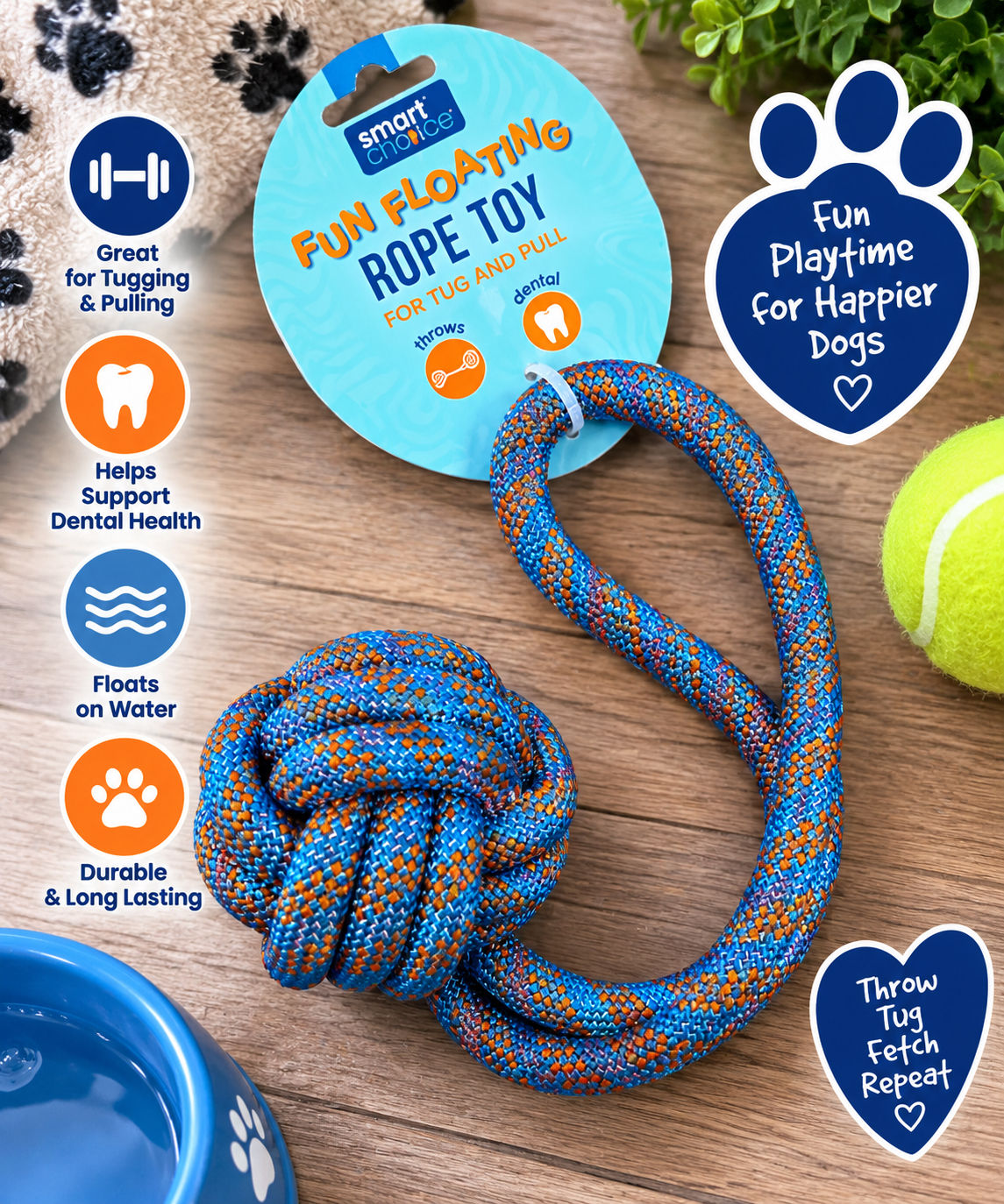 Smart Choice Fun Floating Rope Tug Toy