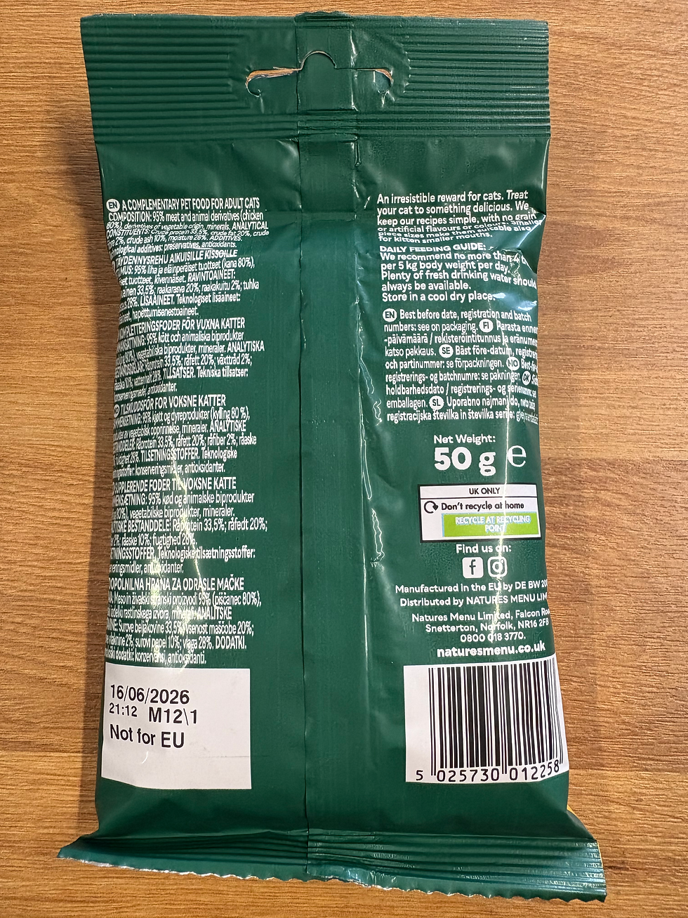 Thumbnail: Natures Menu Cat Chicken Treats 50g