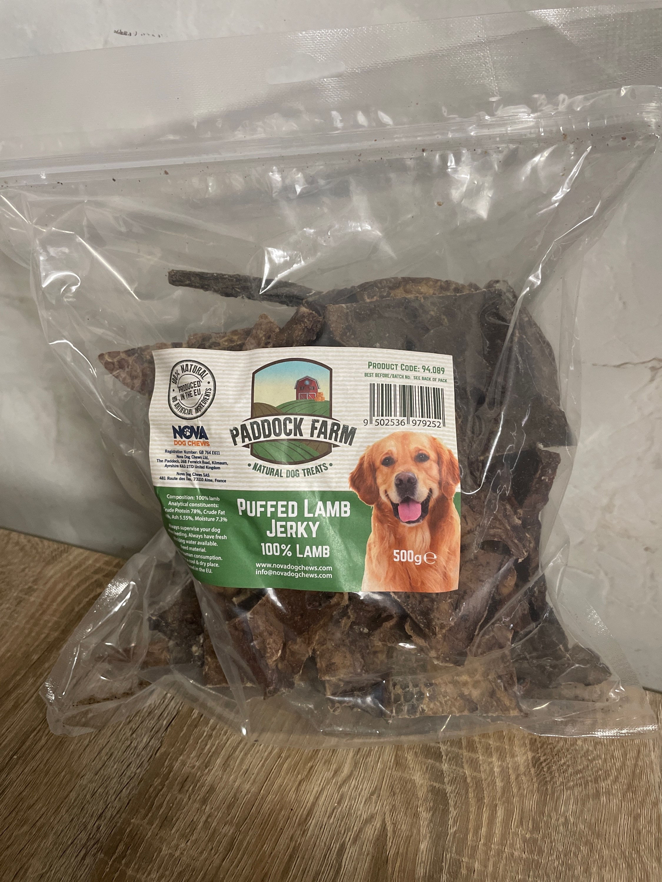 Paddock Farm Puffed Lamb Jerky 500g