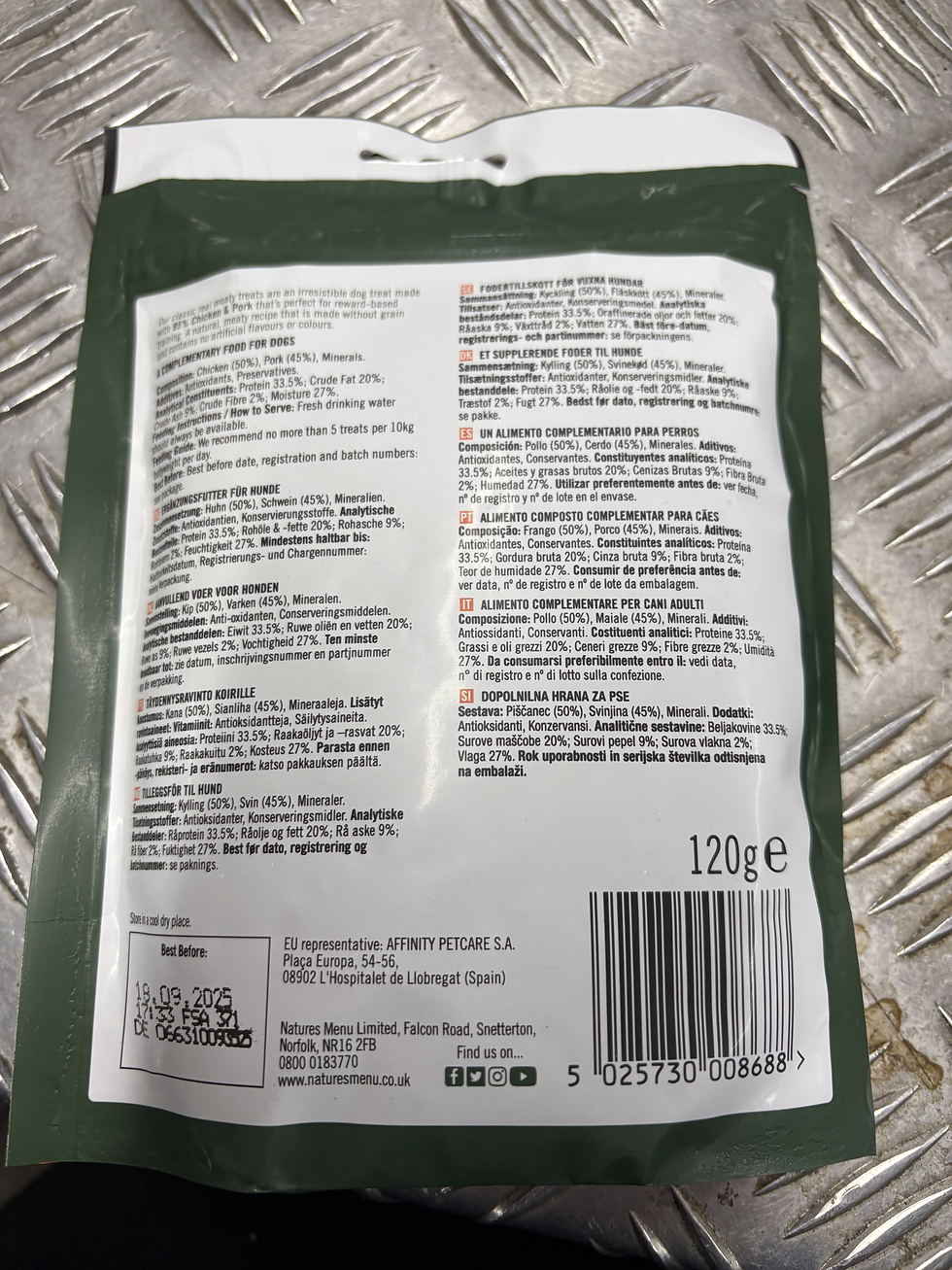 Thumbnail: Natures Menu Chicken meaty Treats 100g