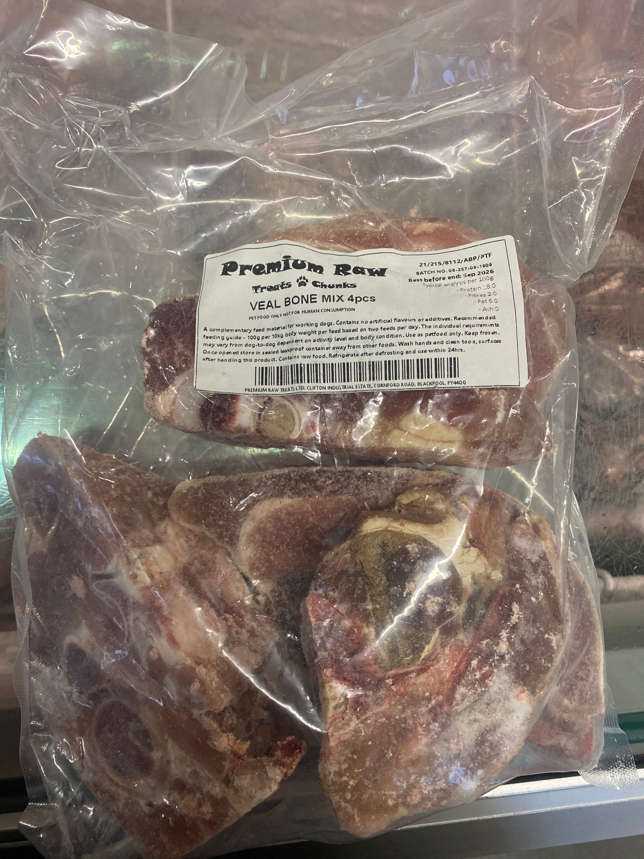 Premium Raw Veal Bone Mix 4pcs