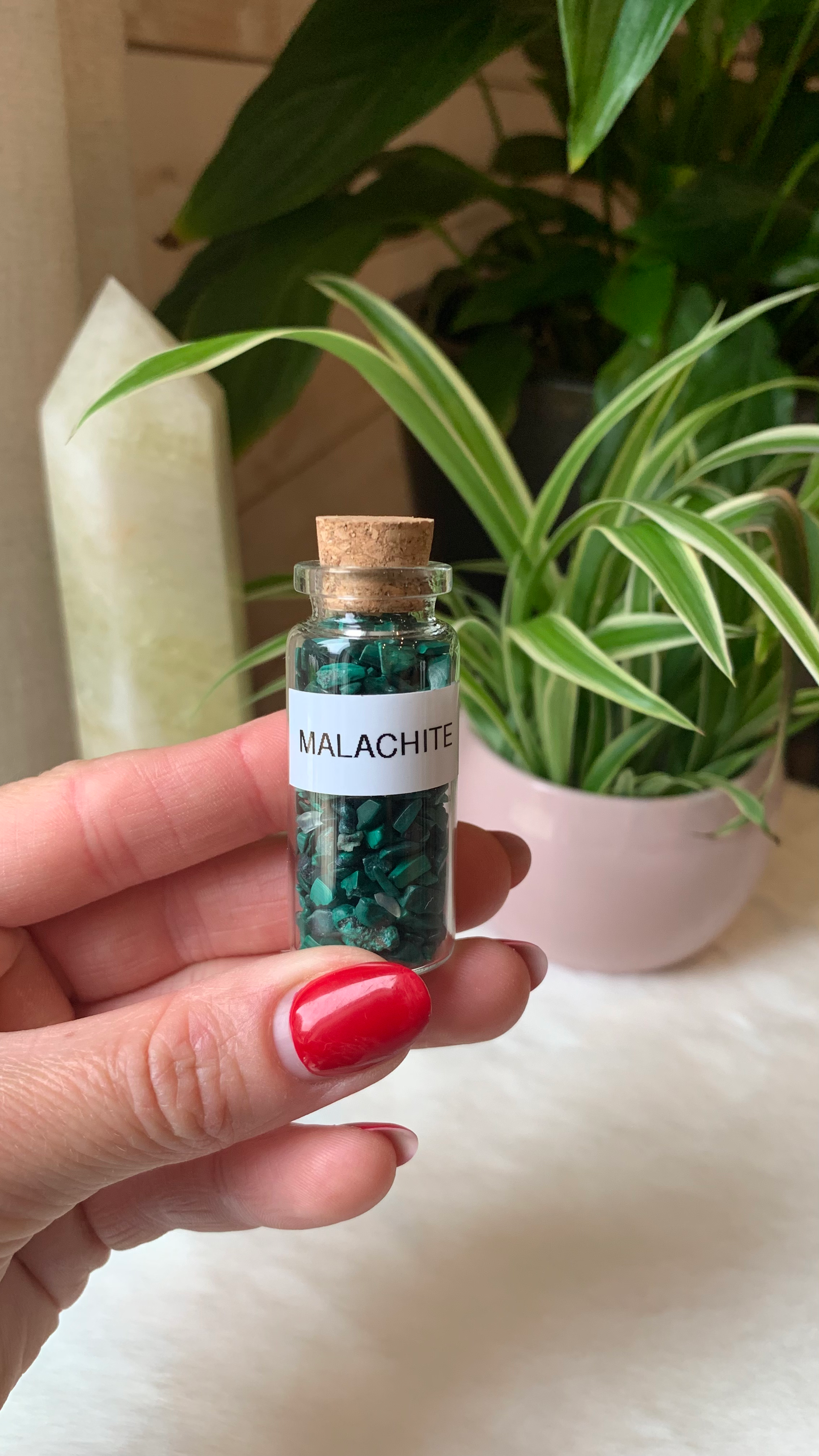 Malachite fiole - Protection & Transformation