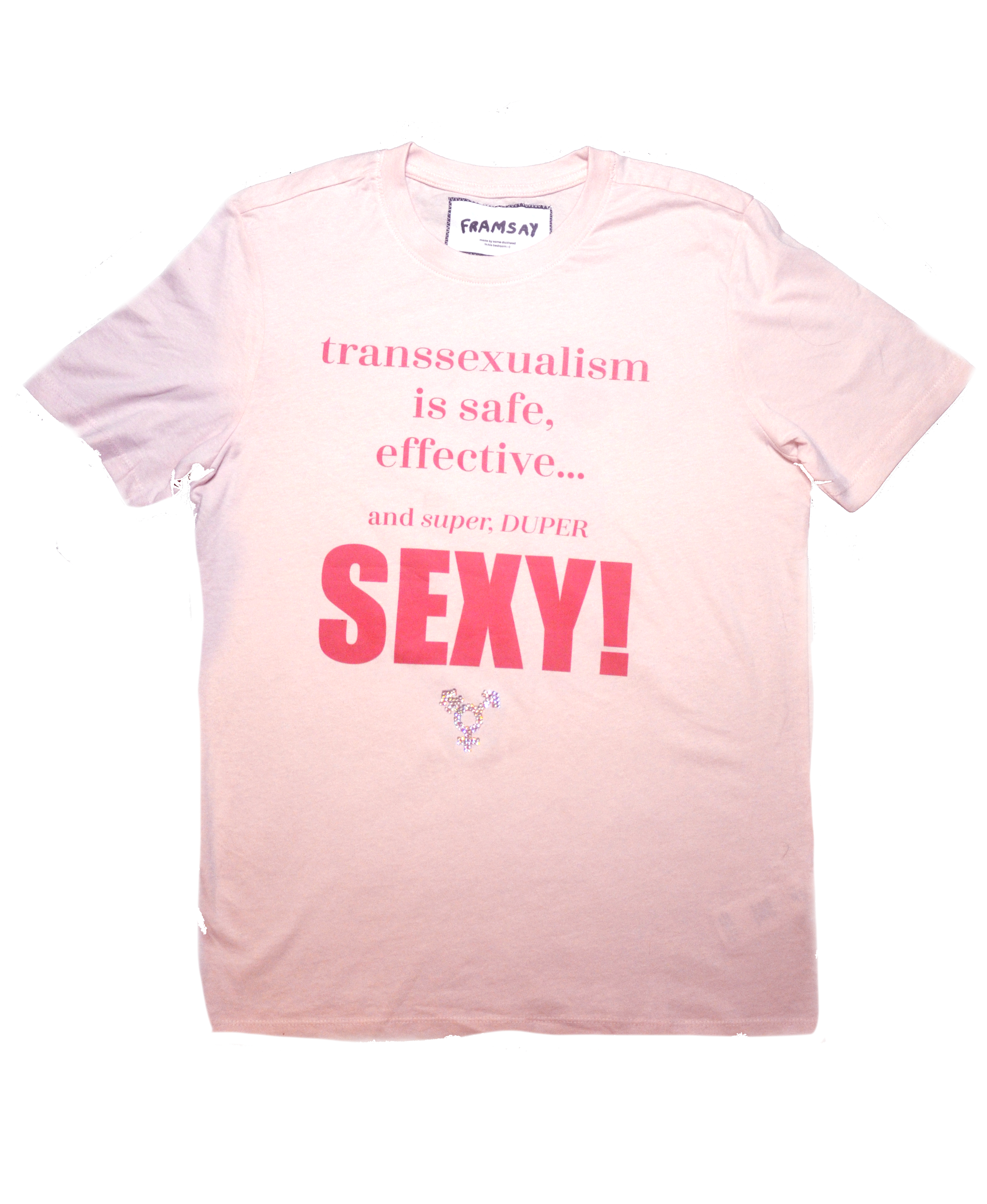transsexualism is super sexy rhinestone tee