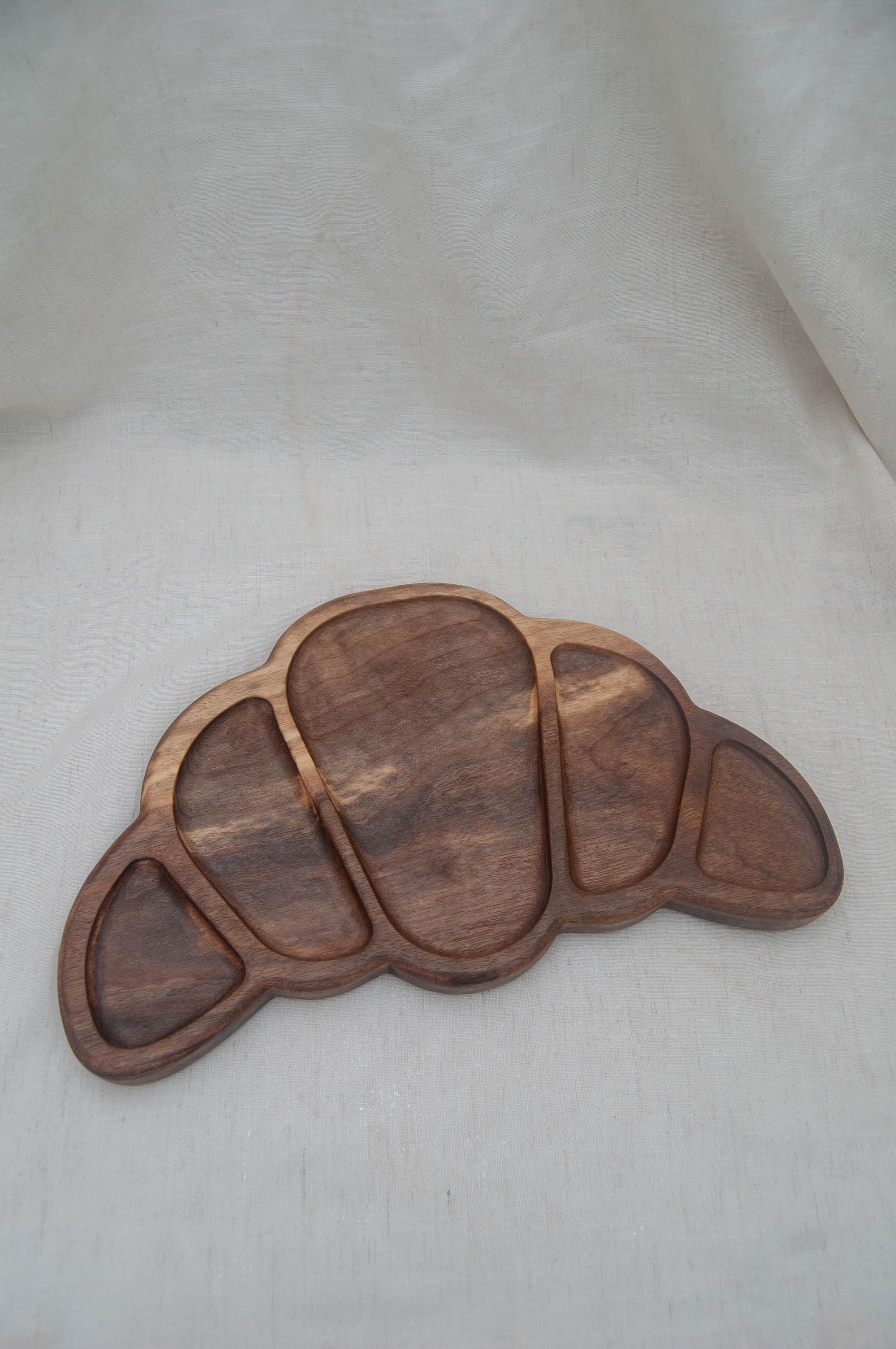 Unique Claro Walnut Croissant Tray