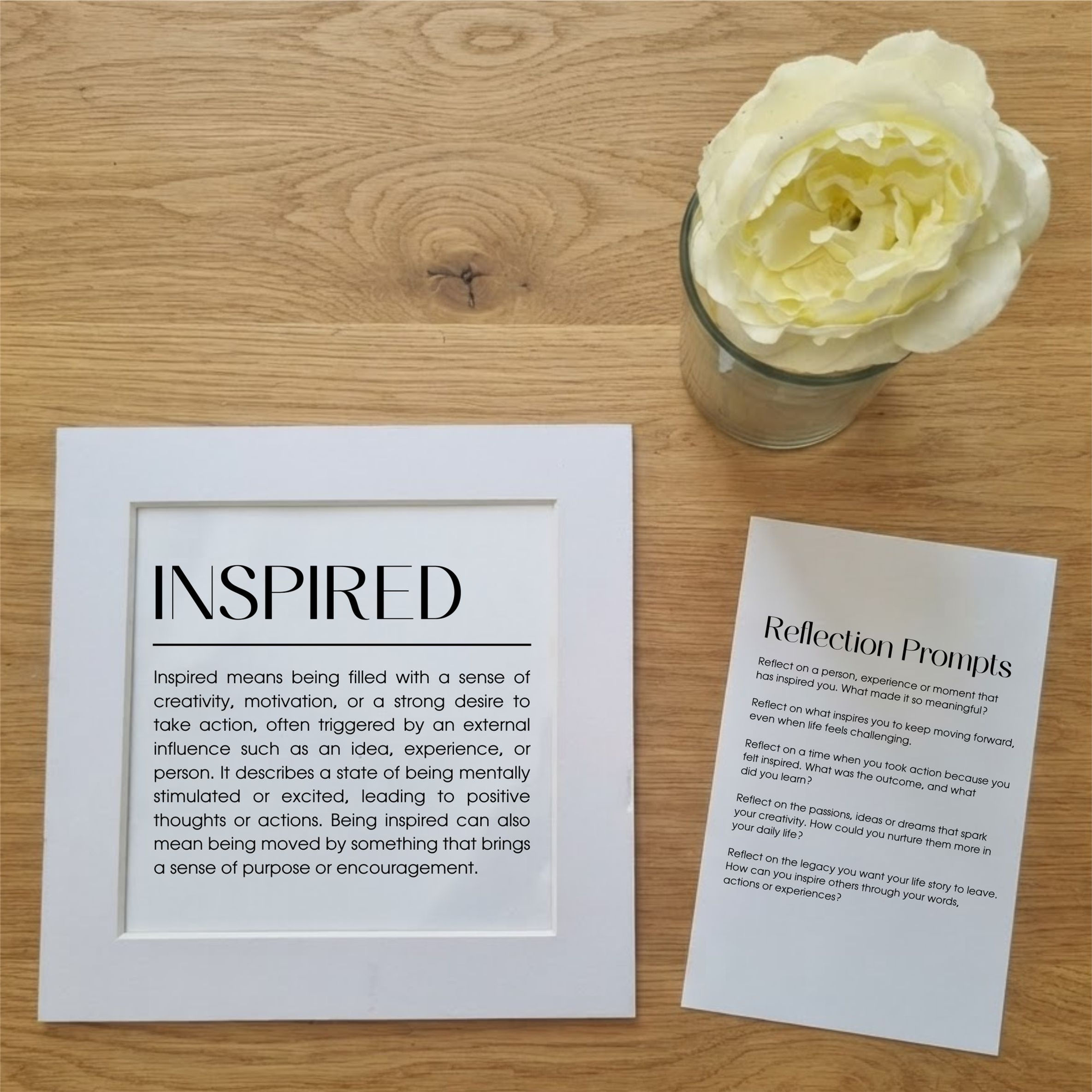 INSPIRED Quote and Reflection Prompt Set