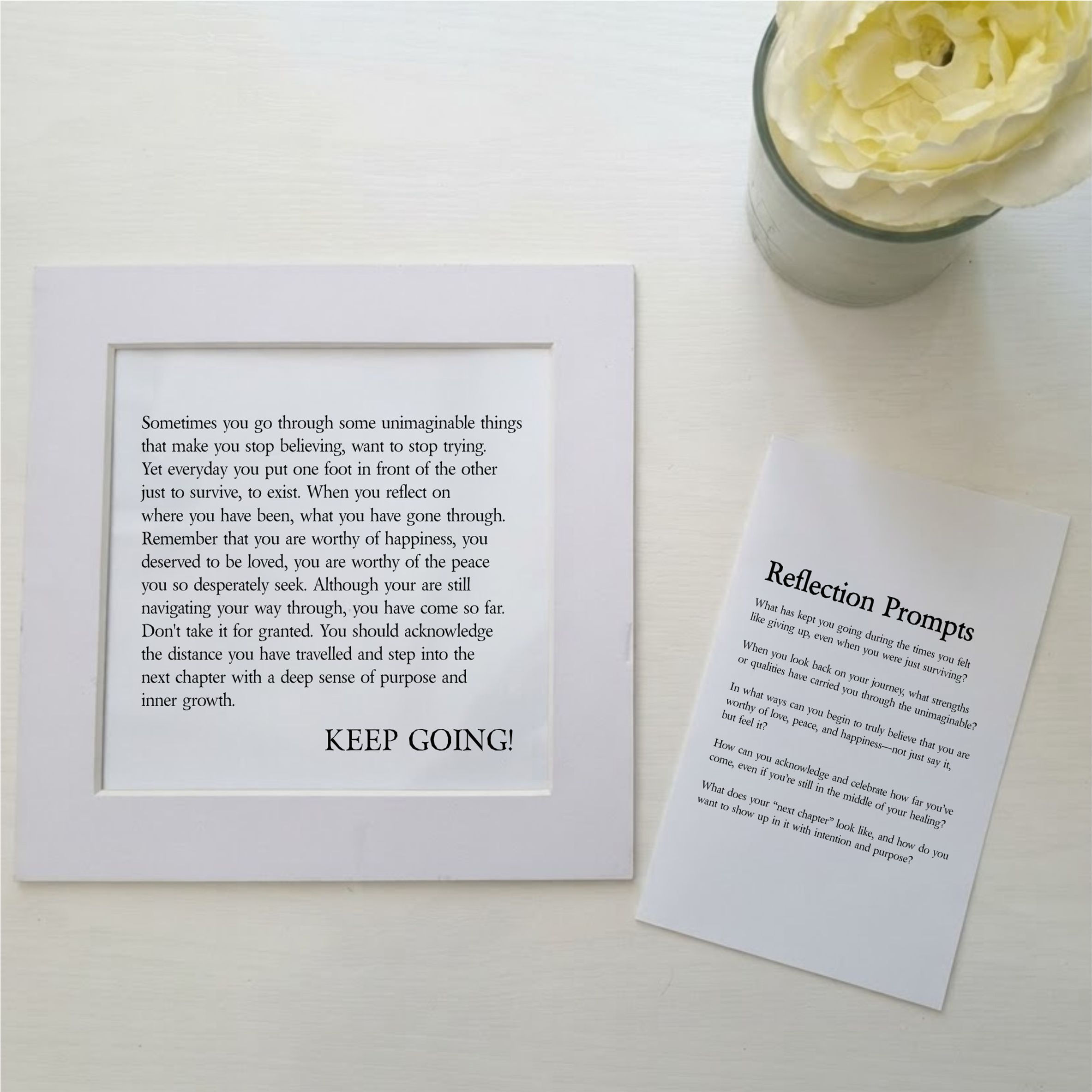 KEEP GOING Reflection Card Prompt Set