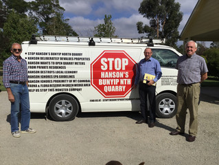 Gary Blackwood gives full support to Community in Quarry fight!