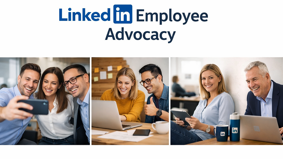 Equipo aplicando estrategia de Employee Advocacy en LinkedIn para posicionamiento profesional