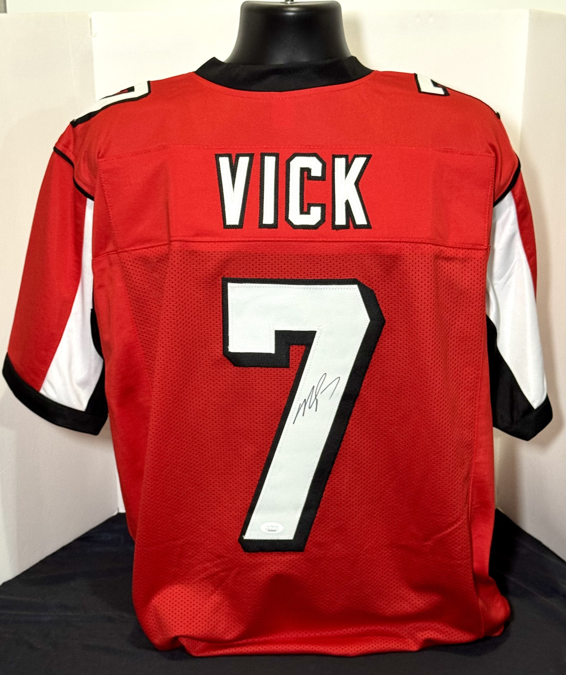 Michael Vick Autographed Atlanta Falcons Red Football Jersey