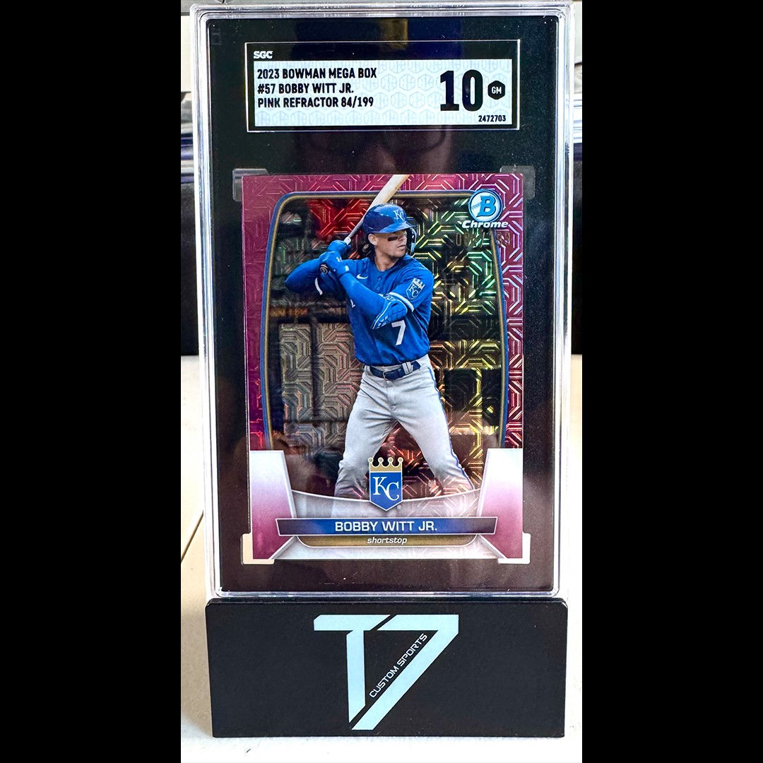 Bobby Witt Jr. 2023 Topps Bowman Chrome Mega Box Pink Refractor /199 SGC 10