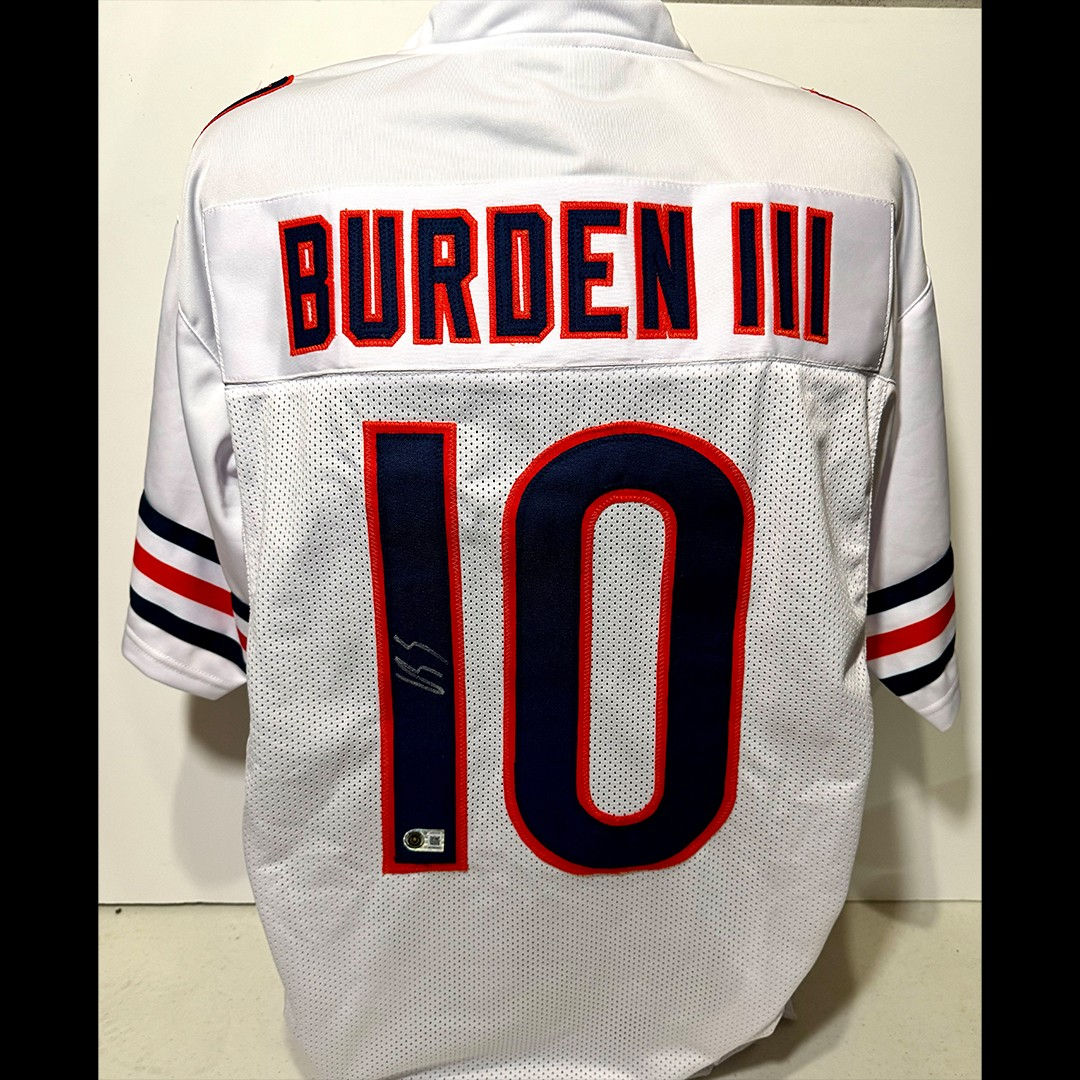 Luther Burden III Autographed Chicago Bears White Jersey!