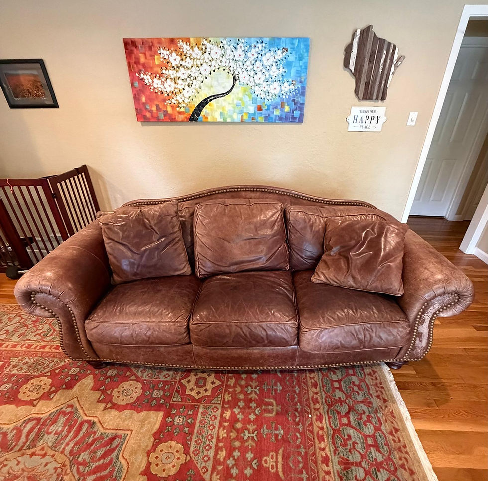 san-jose-ca-leather-sofa-before-restoration-front-view