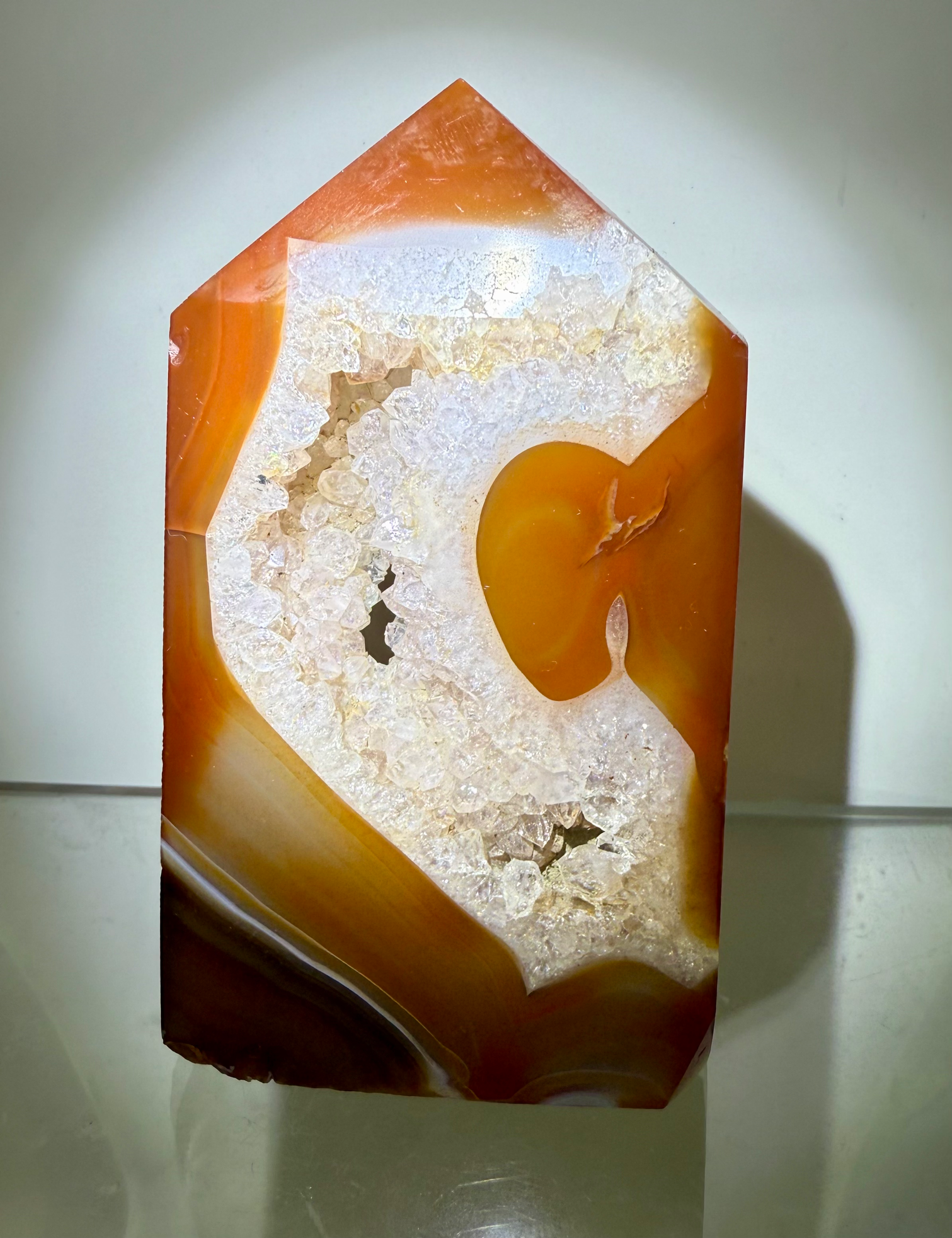 Carnelian with Druzy 2.25x4.25