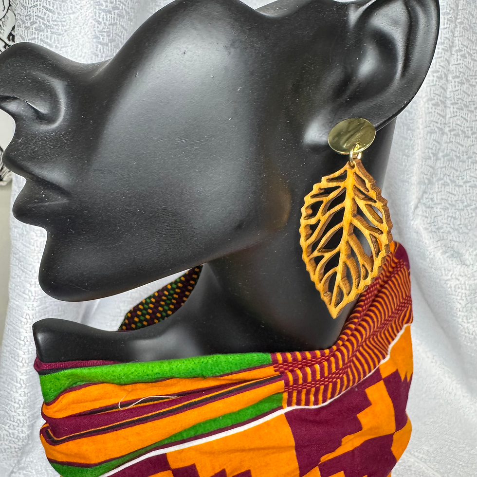 Thumbnail: Handcrafted Wooden Leaf Earrings | Unique Eco-Friendly Laser-Cut Jewelry for Wom