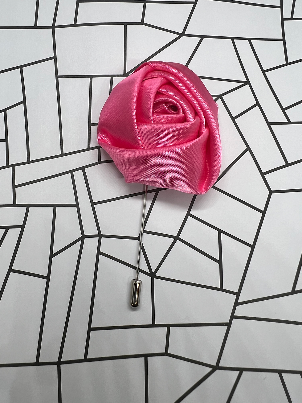 Thumbnail: Handcrafted Satin Rose Lapel Pin