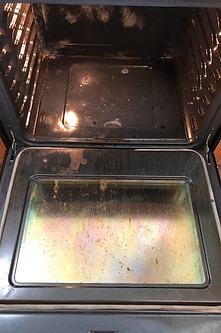 Inside oven before being cleaned