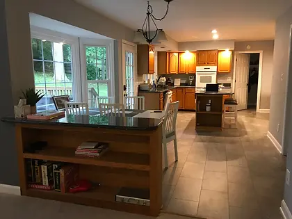 Original oak kitchen with island