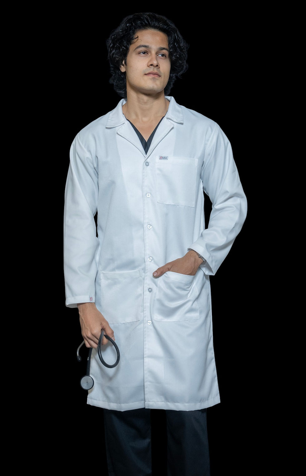 Thumbnail: MEN'S FULL SLEEVE ULTRA PREMIUM KNEE LENGTH LAB COAT APRON