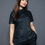 Thumbnail: WOMEN'S BLACK MANDARIN COLLAR  ULTRA PREMIUM SCRUBS